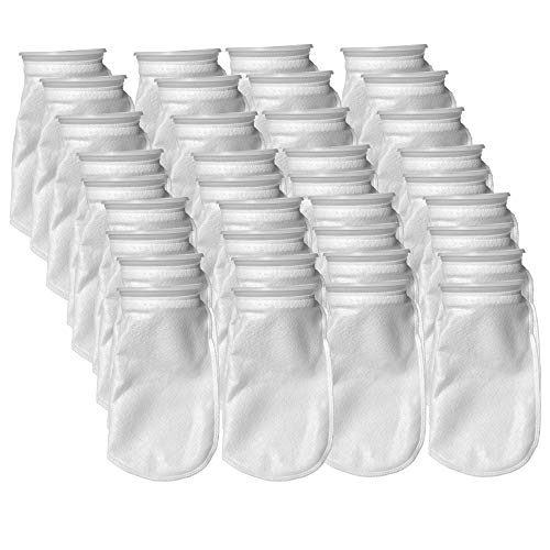 Sock Filters - 100 Micron - Aquarium Felt Filter Bags - Custom Made in USA (7 Inch Ring by 16 IInch Long 36 Pack) - color: 36 Pack, size: 7 Inch Ring by 16 Inch Long