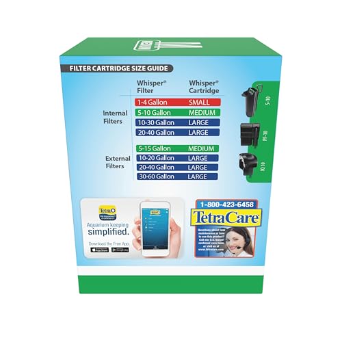 Tetra Whisper Bio-Bag Medium Filter Cartridges for Aquariums, 6 Count, Unassembled, Fits Tetra Whisper Fish Tank Filters 5-10 Gal, PF-10, IQ 10 - size: 6 Count, style: Standard