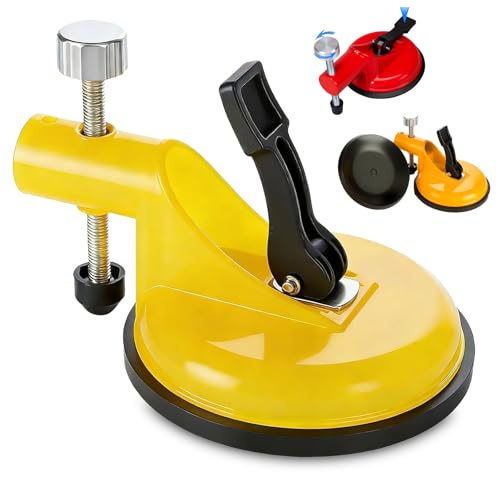 Adjustable Height Setter - Professional Countertop Leveling Tool, New Suction Cup Leveling Device for Floor Gap, Suit for Granite, Marble, Quartz Slabs (Yellow) - color: Yellow