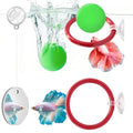 Betta Fish Toys,Including Betta Feeding Ring and Floating Betta Sports Mirror,Betta Enrichment Toys for Small Tank,Betta Fish Tank Accessories