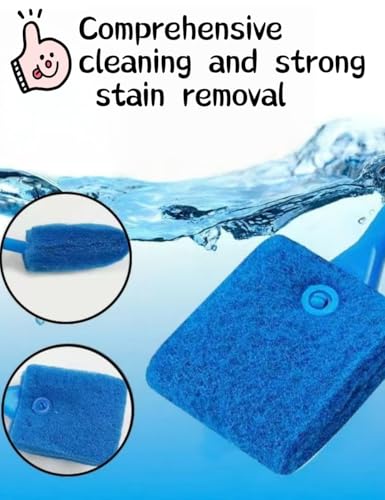 2PCS Double Sided Sponge Brush Cleaner, Long Handled Fish Tank Brush, Aquarium Cleaning Tools，Fish Tank Glass Cleaner， Suitable for Glass Aquariums and Home Kitchens