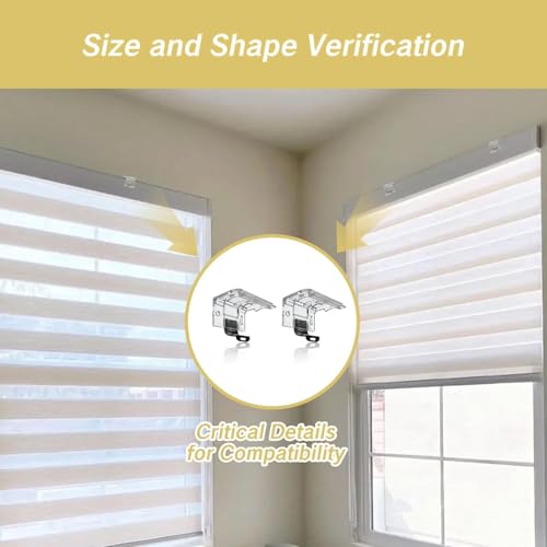4 PCS Replacement Brackets for Cordless Blinds Metal Clip Mounting Bracket 1" (25mm) PVC Honeycomb Pleated Shades Window Shade Holder Hardware Plastic Headrail Easy Installation - color: 4 PACK