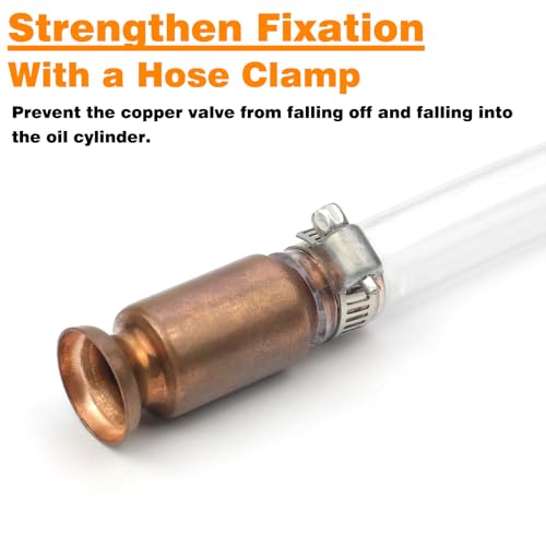 Gas Siphon Pump 1/2'' Copper Valve 6FT Syphon Hose for Water Gasoline Fuel & Other Liquid Safety Self Priming Shaker Siphon Hand Pump Tube
