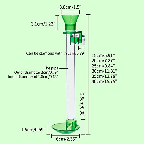 Acrylic Shrimp Feeder Tube Feeding Dish Deep Bowl for Aquarium Shrimp Fish Clip to Fish Tanks Multiple Size Acrylic Shrimp Feeder Feeding Tube and Dish Tray Bowl Set