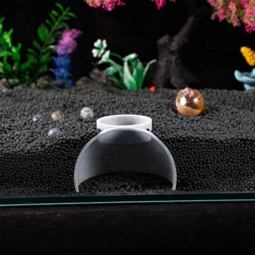 Aquarium Fish Tunnel – Corner Tank Cave Ornament, Unique Shrimp Hiding Spot | Shrimp Aquarium Decor Accessories, Fish Cave Tunnel Decorations for Aquatic Pets, Tank Play Area, Aquarium Setup - color: A
