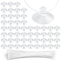 50 Pcs Suction Cup Clips,25mm Aquarium Suction Cups for Tubing,Aquarium Suctions Cup Clips and 50 PCS Adjustable for Air Tubes, Moss, Fish and Shrimp Nests, Plants