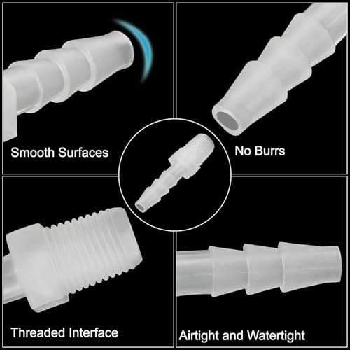 PATIKIL 3/16" Barb x 1/8" G Male Connector, 5 Pcs Plastic Hose Barb Fitting Industrial Hose Barb to Pipe Fitting Connect for Water Liquid Air Fuel - size: 3/16" x 1/8"