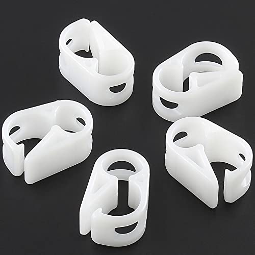 1/4" - 5/16" Plastic Tubing Clamps Flow Control Hose Clamp, Laboratory Pinch Valve Shut Off Hose Clamp - Pack of 5 White - color: White, size: 1/4" - 5/16"