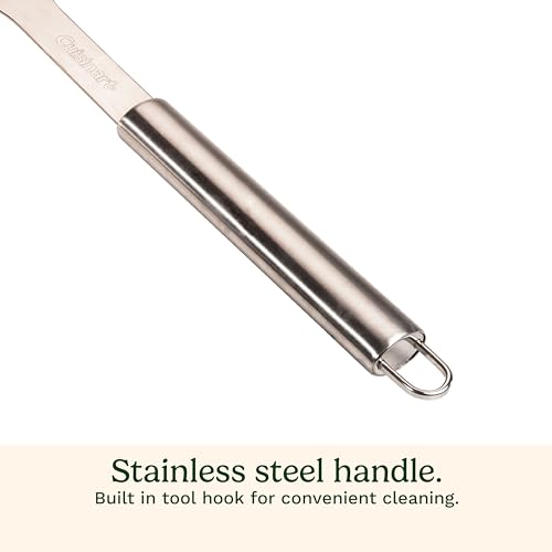 Cuisinart Stainless Steel 16.5" Long Handle Grill Cleaner Brush and Scraper for BBQ, Griddle, Grills, Cookout Tool, Grill Brush for Outdoor Grills BBQ Accessories - size: 16.5" Grill Brush and Scraper