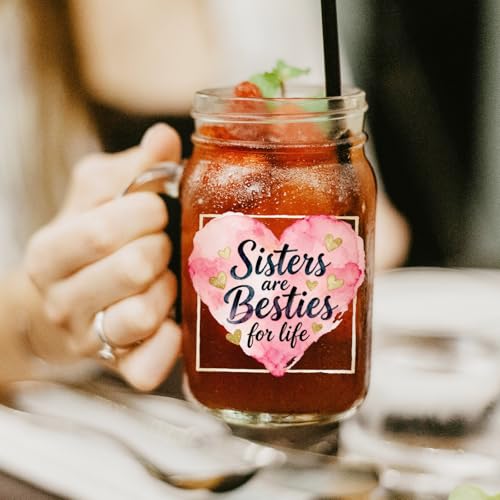 GLOBLELAND 18 Sheets Best Friend Transfer Stickers 3.9x3.6 Inch Best Sister Colorful Transfer Decal Friendship Text Rub on Transfer for Cup Decal Vase Glass Art Crafts Decorations - style: Best Friend