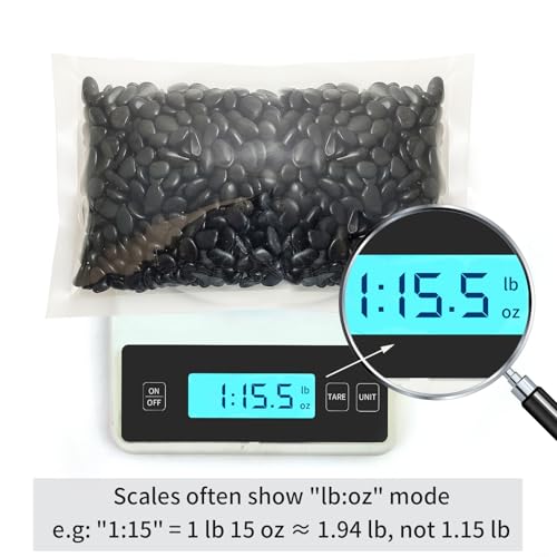 FANTIAN 2 lbs Black Pebbles for Indoor Plants, 3/8 inch Decorative Rocks, Black River Rocks for Succulent Potted Plant, Vase, Aquarium, Landscaping and Outdoor Garden Rocks - size: 2 pounds, style: Black