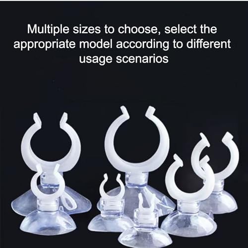 Aquarium Suction Cup Clips Set Fish Tank Air Line Holder Clear Plastic for Glass Fish Supples and Fish Tank Clear Airline Tubing Decorations Shrimp Nests and Reptile - size: Φ0.51in/13mm