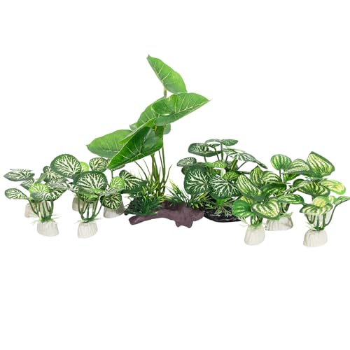Betta Fish Tank Decor 12 Pack Silk Aquarium Plants for Aquarium Decoration and Pet Hiding