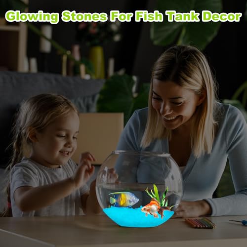 4000pcs 5-8mm White Glowing Pebbles Glow Pebbles Aquarium Rocks Glow in The Dark Decorative Stones for Walkways Driveway Yard Grass Fish Tank Plant Pots - size: 4000, style: White