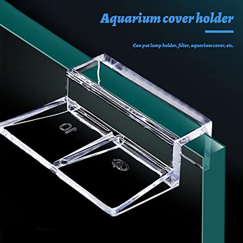 Aquarium Cover Clip, 8 Pcs 6/8/10/12mm Glass Fish Tanks Cover Clip Clear Color Acrylic Aquarium Cover Clip Support Holder Universal Lid Clips for Rimless Aquariums (6MM) - color: 6MM