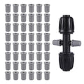 60 Pcs 1/4 Inch Barbed Connector End Caps Rubber Plugs for 1/4 Inch Irrigation Tubing System - size: 1/4 Inch End Cap