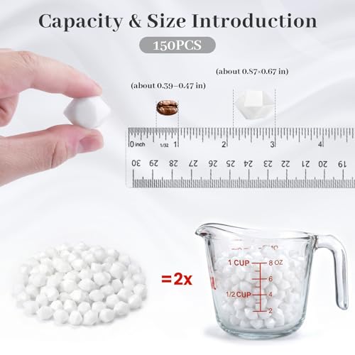 DomeStar 150PCS Fake Ice, White Acrylic Fake Diamonds Vase Filler Plastic Gems Crushed Ice Rocks for Home Table Decorations - color: White