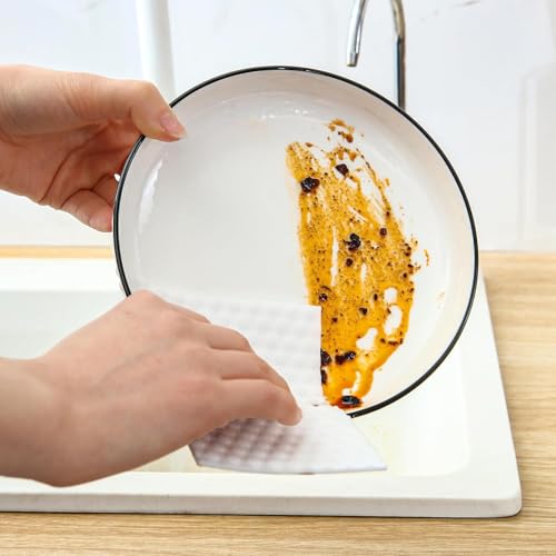 Magic Sponge Eraser Sheets, 52Pcs All-Purpose White Melamine Sponge Convex Point Disposable Magic Cleaning Wipes for Furniture Kitchenware, Hard-to-Reach Places, Shoe - size: 52Pcs