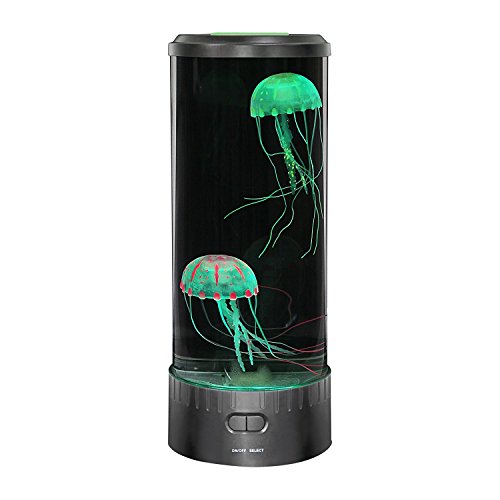 Lightahead Large Round LED Jellyfish Lamp – 18 LEDs with Vibrant Color-Changing Effects – The Ultimate Sensory Fake Aquarium for Decoration, Autism, ADHD, Stress & Anxiety Relief – Ideal Gift (Large) - size: Large (14 Inches Tall)