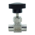 1 Piece Stainless Steel 304 Instrument Gas Needle Valve 1/8" NPT Female x 1/8 NPT Female - size: Straight 1/8" NPT F x F