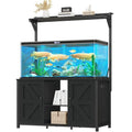 YITAHOME 120 Gallon Fish Tank Stand with Power Outlets, Heavy Duty Metal Large Aquarium Stand with Cabinet, Reptile Tank Turtle Terrariums Table for Fish Tank Accessories Storage,1100LBS Capacity