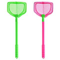 Coopay 2 Pieces Butterflies Fishing Net Catching Bug Floating Bait Beach Nets for Outdoor Playing - color: Rose Red + Green