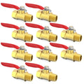 ChillWaves Brass Ball Valve, Air Compressor Ball Valve Shut Off Switch 1/4" NPT Male x 1/4" NPT Female Thread Pipe Fitting(10-PACK) - size: 1/4" MNPT x 1/4" FNPT, style: PACK OF 10