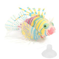 Silicone Simulation Fish Aquarium Sculpture Glowing Lifelike Fish Decoration Fluorescent Suction Cup Ornament for Tank(Pink Orange) - style: Pink Orange