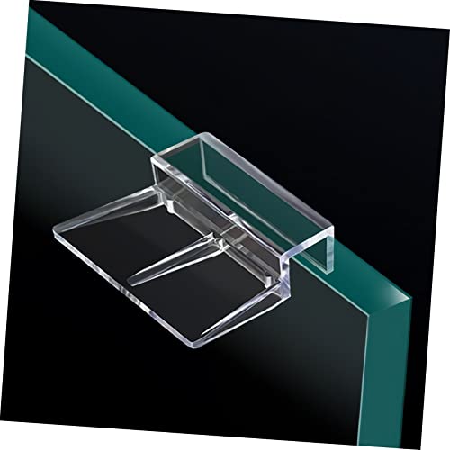 COLLBATH 16pcs Sturdy Acrylic Aquarium Lid Brackets Fish Tank Cover Support for Easy for Various Tank for Open