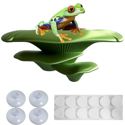 Mushroom Decor for Reptile Tank, Fish Tank, Pet-Safe Bearded Dragon Tank Accessories, Realistic Terrarium Plants for Crested Geckos, Frogs,Realistic Habitat Ornament (Lime Green) - color: Lime Green