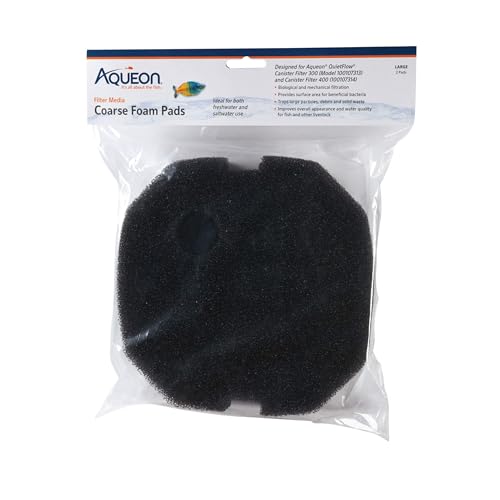Aqueon Canister Filter Media Foam Pad, Black, Medium/Large - size: Medium/Large