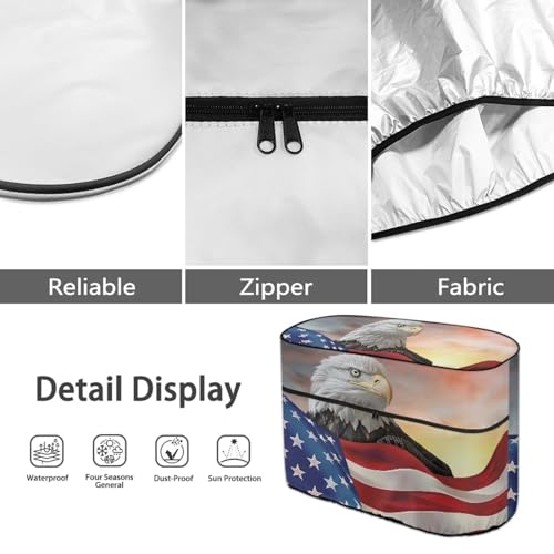 American Flag Eagle Gas Cylinder Cover Travel Trailer Propane Tank Cover Protects Propane Tanks During Travel,Camping All Weather Protection - color: American Flag Eagle-3, size: S(20LB)