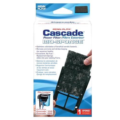 Penn-Plax Cascade 150 or 200 GPH Hang On Filter Aquarium Bio Sponge Replacement; 2 Pack; Cut to fit Cascade 150 or 200 - size: Cascade 150 Replacement Bio-Sponge (Pack of 2)