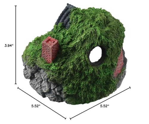 Aquarium Decoration Simulation Aquatic Resin House Simulation Thatched House Betta Hideout Cave for Fish Tank