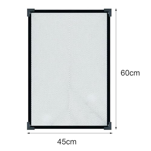 Aquarium Screen Top Cover DIY Kit Anti Jumping DIY Fish Tank Lid Keeps Cat Out Mesh Screen Top Cover Easy to Set up Accessory, 60cmx45cm - size: 60cmx45cm
