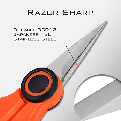 KastKing Fishing Line Scissors, Braided Line Cutters, w/Sheath, Super Sharp 3CR13 Japanese Stainless Steel Blades, Non-Slip TPR Handles, Includes Lanyard - style: B: 5.5" Braid Scissors