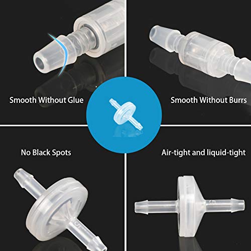 One Way Check Valve 1/8"(3MM) Hose Barb Non Return Ozone Resistance Plastic Valve for Water Fuel Oil Air Gas (Pack of 3) - size: 1/8 Inch, style: 3 Pcs