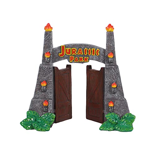 Penn-Plax Jurassic Park Officially Licensed 2-Piece Aquarium Ornament Bundle – Includes T-Rex and Park Gate Decorations – Small - style: 2-Piece Bundle