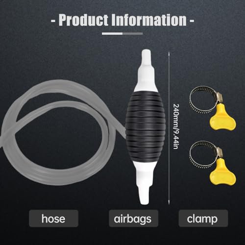 Multifunction Liquid Sucker Pump, 2025 New Manual Fuel Transfer Pump Portable Fuel Siphon Pump, Gasoline Transfer Pump for Motor Oil Fuel Gasoline Diesel Liquid Water Fish Tank (3.3ft) - color: 3.3ft