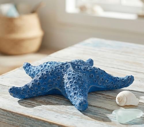 VVGIFTS Blue Ocean Beach Decoration Starfish Resin Wall Hanging Decoration (RoyalBlue) - color: Royalblue