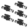 3/8 Push To Connect Valves,3/8 Air Valve Pneumatic Quick Push To Connects Fittings,Throttle Flow Speed Control - color: Black BUC, size: 3/8"OD