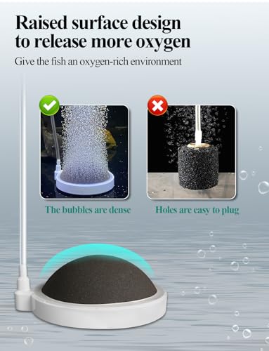 UPETTOOLS Boxtech Aquarium Air Stone Fish Tank Bubbler Small Nano Air Bubble Stone Super-High Dissolved Oxygen Diffuser Makes Super Tiny Bubbles 2 Inch - size: 2 Inch