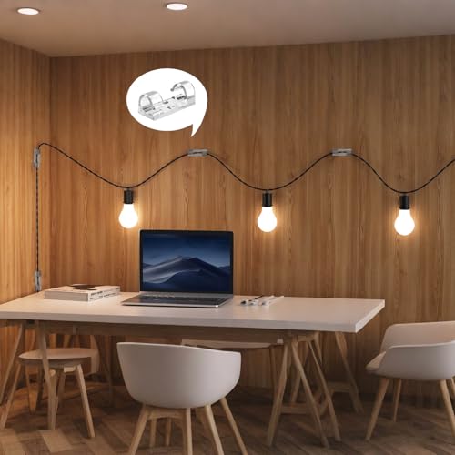 120 PCS Cable Clips (Small & Large),Adhesive Cable Clips for Wall,Finisher Wire Clamp for TV PC Laptop,Cable Management Clips Outdoor Light Clips - color: 120PC