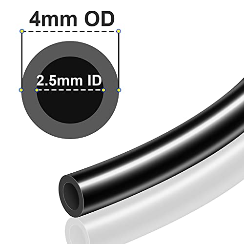 TAILONZ PNEUMATIC Air Line 4mm od Black Pneumatic Nylon Tube 32.8ft Air Brake Tubing Nylon Hose - color: Black-Nylon, size: 4mm OD/32.8ft/10m
