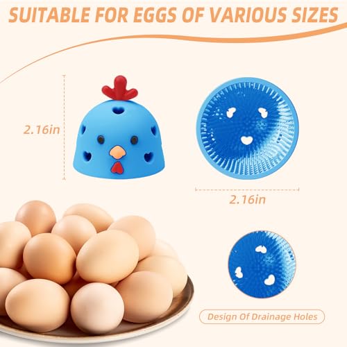 Silicone Egg Brush Cleaner, Egg Washer for Fresh Eggs, Egg Cleaner for Fresh Eggs, Egg Scrubber for Fresh Eggs, Reusable Cleaning Tools for Egg Washer (Blue) - color: Blue