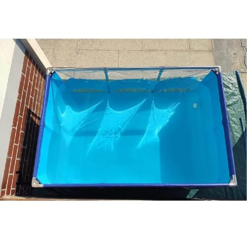Flexible PVC Canvas Fish Tank Liners with Steel e, Water Reservoir for Fish & Pets, Backyard Pool Pond with Viewing Window, Easy Assembly - color: 150x100x71cm