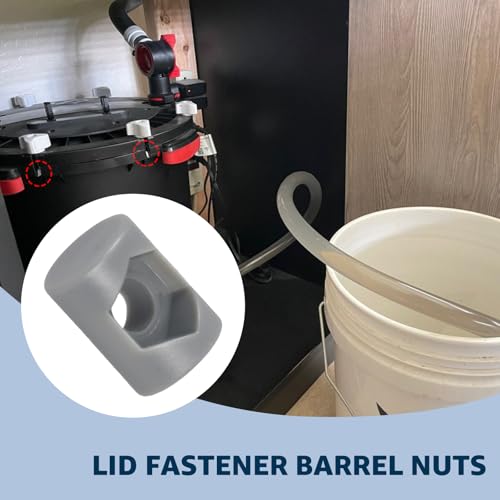 12PCS Lid Fastener Barrel Nut Replacement for Fluval FX4 FX5 FX6 Canister Filters - Filter Lid Fastener Replacement Part