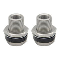 Stainless Steel Bulkhead Fitting 1/4" NPT Female Bulked Coupler Thru-bulk Tank Fitting Connector 1-1/2" Length (pack of 2) - size: 1/4" NPT Female to 1-1/2" Length