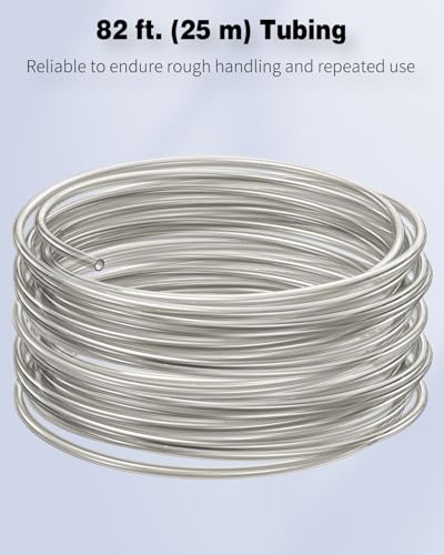 Pawfly Aquarium Airline Tubing 82 Feet Standard Aquarium Air Tubing Tubing for Fish Tank Air Pump Flexible Kink-Resistant Pure PVC Hose for Aquarium Garden Terrarium Pond, Black
