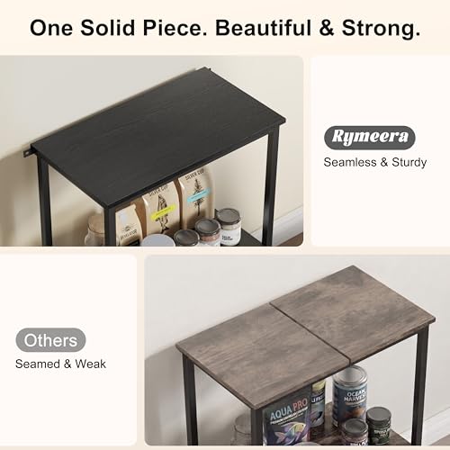 5-10 Gallon Fish Tank Stand, Aquarium Stand with 2-Tier Storage Shelves, Heavy-Duty Reptile Terrarium Stand Table with One-Piece Top for 10 Gallon Standard Model, 21.2" L x 11.8" W x 29.3" H (Black) - color: Black, size: 10 Gallon